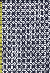 Yukata Fabric - 703 - Interlocking Chain - Indigo