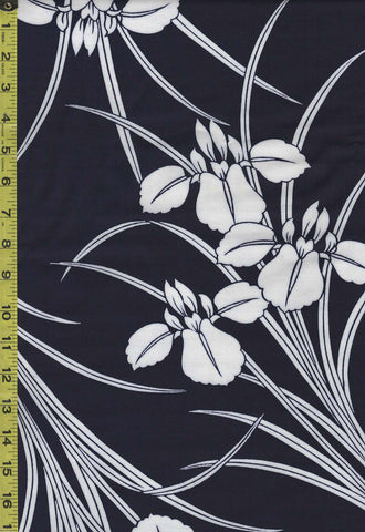 Yukata Fabric - 880 - Japanese Iris - Indigo