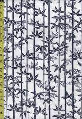 Yukata Fabric - 881 - Bamboo Columns - White