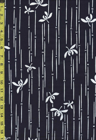 Yukata Fabric - 898 - Floating Blossoms - Indigo
