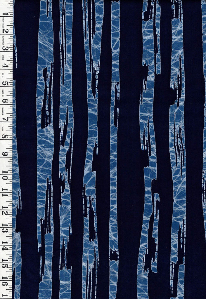 Yukata Fabric - 921 - Blue Streamers - Indigo