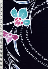 Yukata Fabric - 923 - Colorful Iris - Indigo