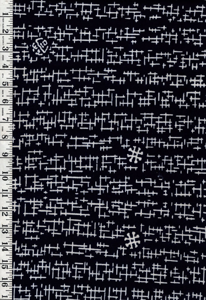 Yukata Fabric - 928 - Hatches All Over - Indigo