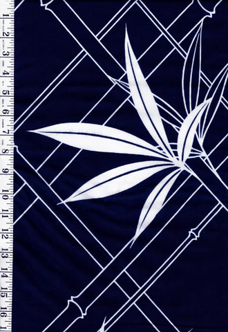 Yukata Fabric - 948 - Large Scale Bamboo - Dark Navy