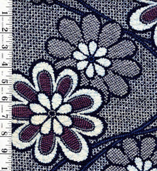 Yukata Fabric - 956 - Shibori Daisies - Textured - Dark Navy - Indigo