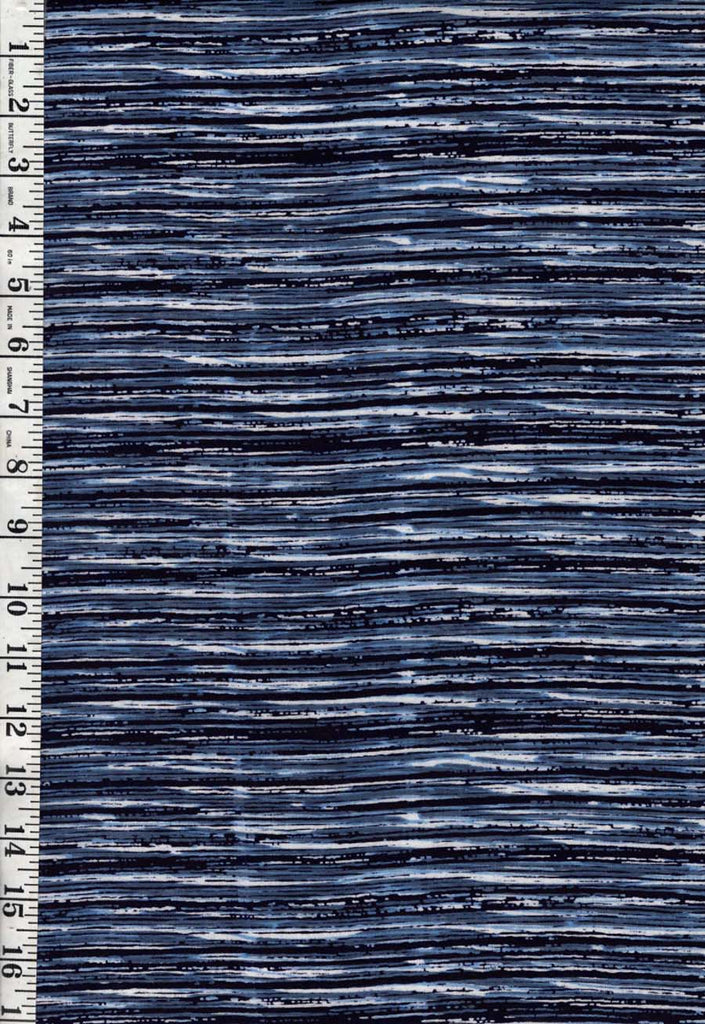 Yukata Fabric - 957 - Water Strata - Dark Navy - Indigo