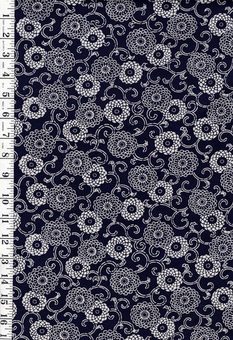 Yukata Fabric - 976 - Stylized Mums - Traditional 14