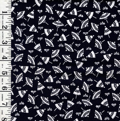 Yukata Fabric - 888 - Mini Floating Umbrellas - Indigo