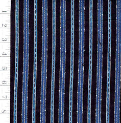 Vintage Woven Stripe - 988 - Japanese cotton fabric - Navy & Dark Indigo