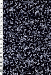 *Yukata Fabric - 997 - Tiny Stylized Daisies - Traditional 14" wide - Indigo