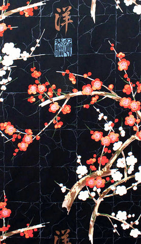 Asian - Alexander Henry - Cherry Blossom Branches - Black - By the Yard