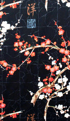 Asian - Alexander Henry - Cherry Blossom Branches - Black - By the Yard