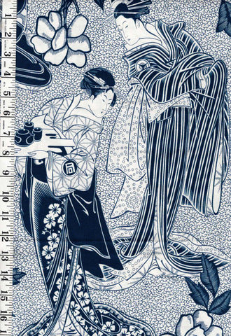 *Asian - Alexander Henry - Woodcut Geisha (2012) - One Yard Pieces