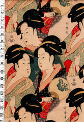 *Asian - Alexander Henry Sisters of the Golden Temple (1990) - 1/2 yard pieces