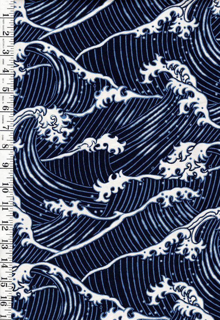 *Asian - Alexander Henry - The Great Wave - # 9008 - Dark Navy