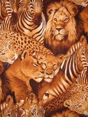 *Jungle - Alexander Henry - LION EYES - LARGE Scale Wild Animal Print - Brown - ON SALE - 20% OFF  - Last 2 1/3 yards