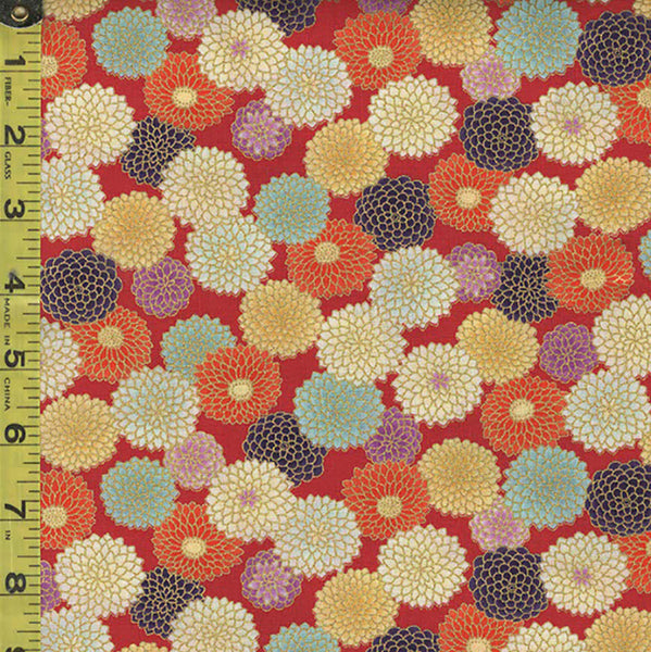 *Japanese - Cosmo Compact Colorful Mums - AP32701-2C - Red | Shibori Dragon