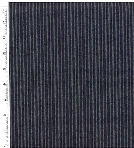 *Japanese - Cosmo Pinstripe - Dark Navy- Indigo - AP1310-15 - Last 1 yard