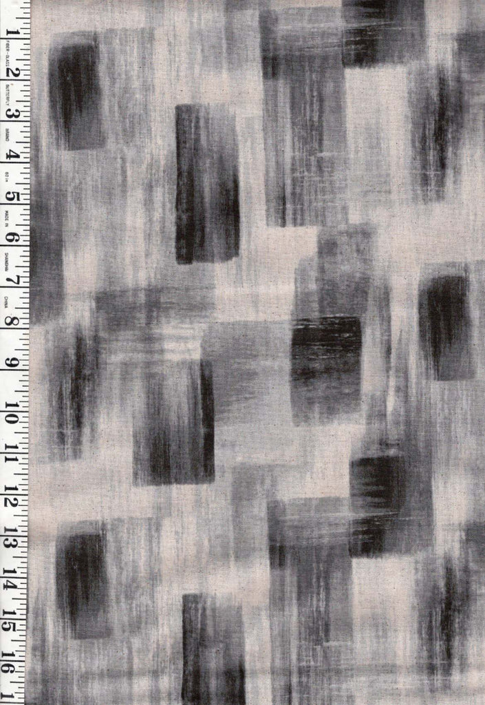 *Japanese - Kokka Abstract Watercolor - YPA-56020-D20 - Grays - Charcoal - Oxford Cloth - By the Half Yard