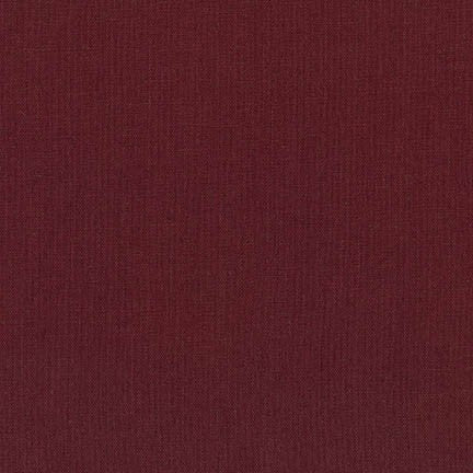 Sashiko Fabric - Cotton-Linen - BORDEAUX