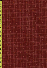 *Japanese - Sevenberry Kasuri Collection - Dots & Woven Bars - SB-88222D5-2 - Dark Brick Red