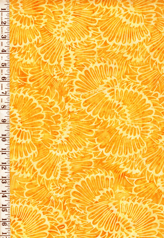 *Batik - Bali Abstract Feathered Wings - Bright Yellow-Orange - Last 1 2/3 yards