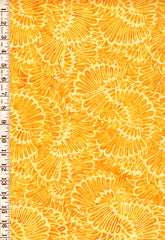 *Batik - Bali Abstract Feathered Wings - Bright Yellow-Orange - Last 1 2/3 yards