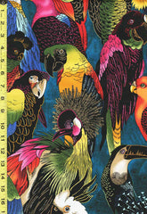 Tropical - Alexander Henry - Birds of a Feather - Multi-Colors - Last 2 3/4 Yards