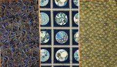 Kona Bay - Bamboo, Peacock Plume & Circle Square Bundle - 3 pieces - 1/3 yard each (12" x 44") - Blue