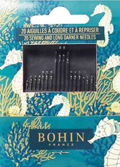 Notions - Bohin Hand-Sewing Needle Assortment - Sharps - Darners - 20 Needle Package