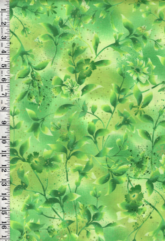 *Floral - Botanical Blender Floral - Greens - Last 1 yard