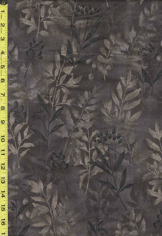 *Japanese - Yoko Saito Centenary Collection - Leaves & Vines - Charcoal - CE10523S-E