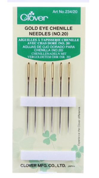 Notions - Clover Gold Eye Chenille Needles - No. 20