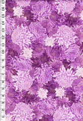 *Asian - SHIZUKA - Compact Chrysanthemums - FLEUR-CM3164 - Purple & Lavender - By the Half Yard (Copy)