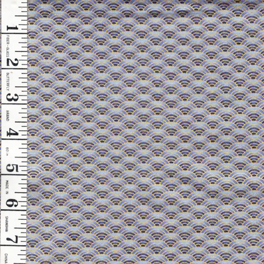 *Asian - LOTUS GARDEN - Small Japanese Seigaiha (Wave) - CM3670 - Gray - By the Half Yard