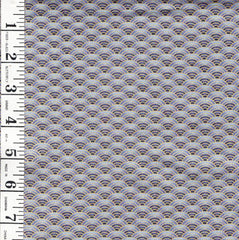 *Asian - LOTUS GARDEN - Small Japanese Seigaiha (Wave) - CM3670 - Gray - By the Half Yard