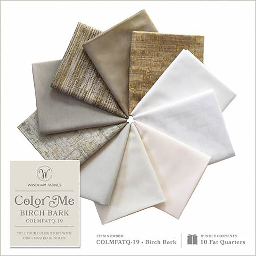 Fat Quarter Color Pack - COLOR ME - BIRCH BARK - 10 Fat Quarter Bundle