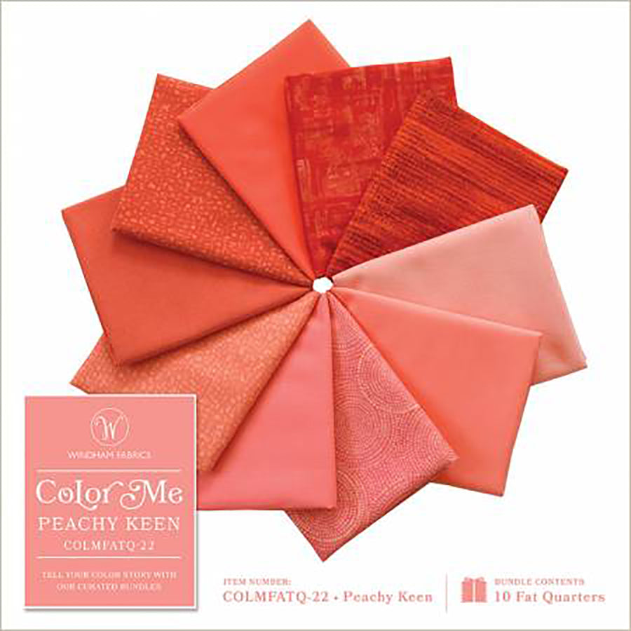 Fat Quarter Color Pack - COLOR ME - PEACHY KEEN - 10 Fat Quarter Bundle - ON SALE - 10%