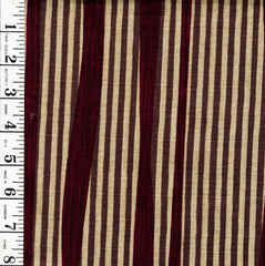 *Japanese - Cosmo Dobby Weave Stripes - AP-52113H - 1B - Maroon, Tan & Brown - By the Half Yard