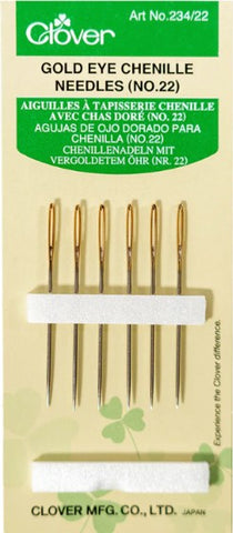 Notions - Clover Gold Eye Chenille Needles - No. 22