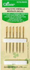 Notions - Clover Gold Eye Chenille Needles - No. 22