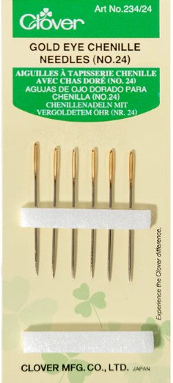 Notions - Clover Gold Eye Chenille Needles - No. 24