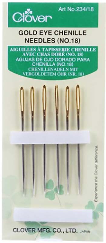 Notions - Clover Gold Eye Chenille Needles - No. 18