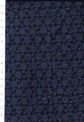 Asian -  Black on Black DARK Tonal Asian Medallions - Last 2 1/8 yards