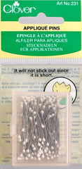 Notions - Clover Applique Pins - 3/4" - 150 per Box - # 231