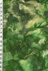 Fabric Art - Northcott Midas Touch - Abstract Gold Metallic Rockery - DM27630-74 - OLIVE - By the Half Yard
