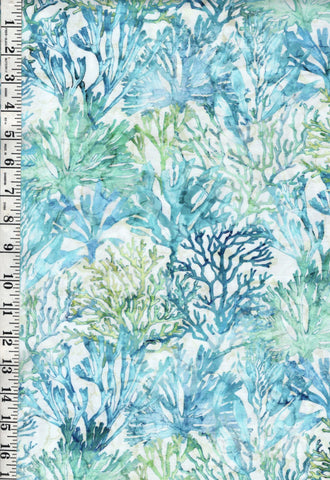 *Fabric Art - Northcott Deep Blue - Sea Coral - DP28125-10 - White - By the Half Yard