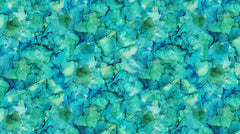 *Fabric Art - Northcott Deep Blue - Sea Glass - DP28128-68 - Teal - By the Half Yard