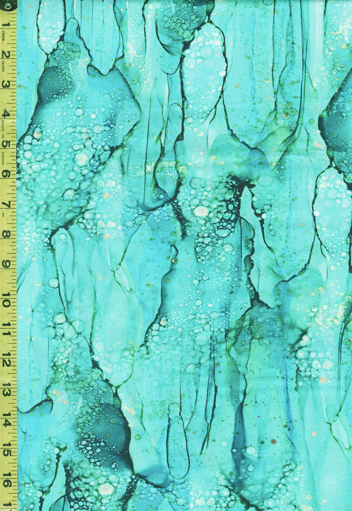 *Fabric Art - Northcott MORNING LIGHT - Abstract Water Splash and Bubbles - DP25290-62 - Turquoise Blue