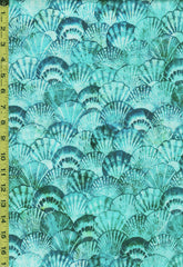 Tropical - Northcott VITAMIN SEA - Sea Scallop Shells - DP25419-44 - Blue-Multi